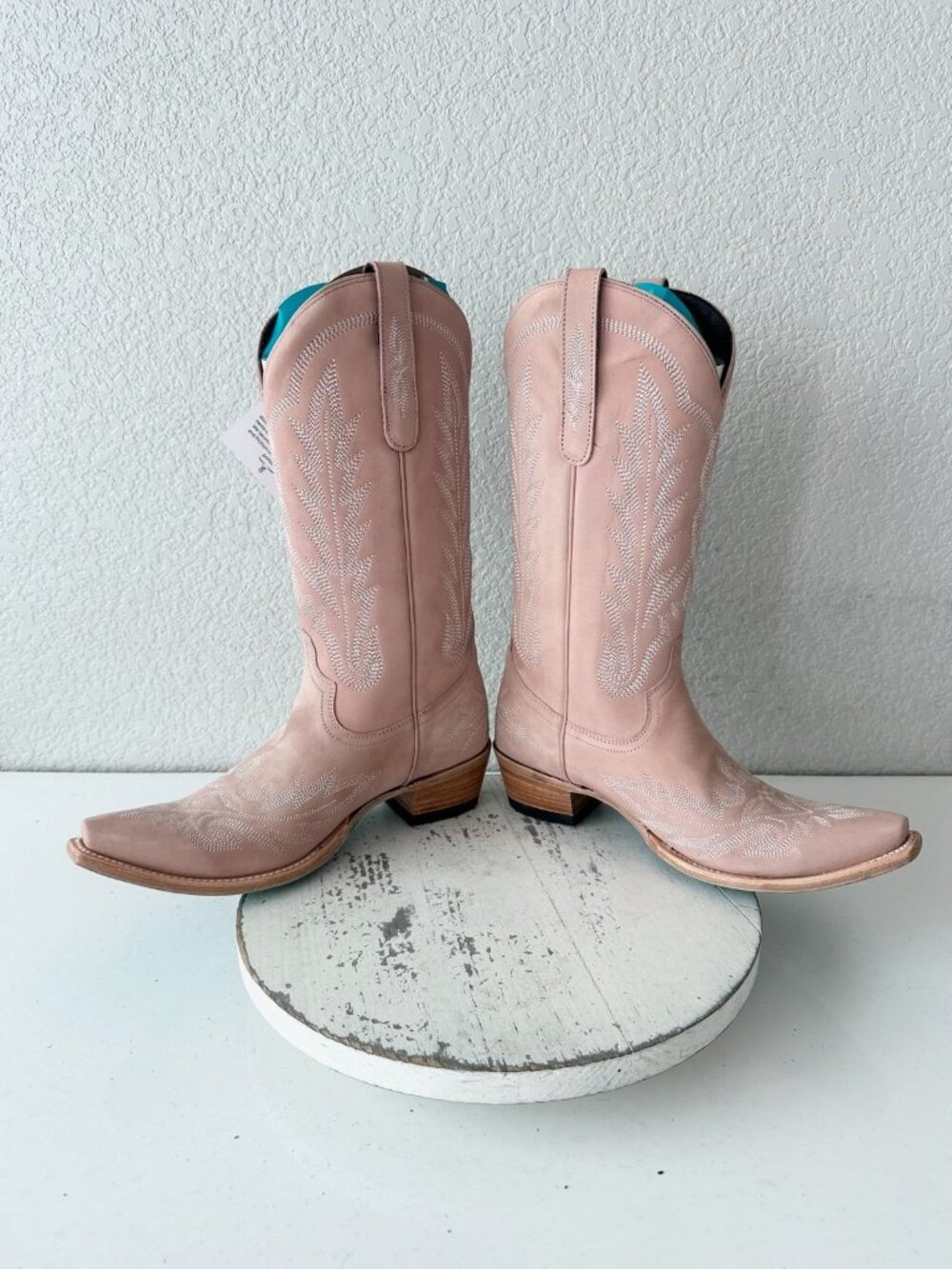 Lane LEXINGTON Womens Pink Cowboy Boots Western Cowgirl Tall Snip Toe Size 9.5 - Picture 8 of 12